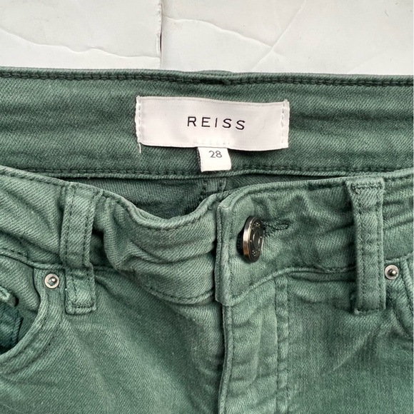 REISS Forest Green Skinny Leg Jeans Size 28 - Picture 7 of 12